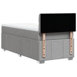 vidaXL Sommier à lattes de lit avec matelas Gris clair 100x200cm Tissu
