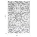 vidaXL Tapis d'extérieur ARAKIL gris clair 140 x 200 cm PP