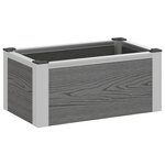 vidaXL Jardinière surélevée Gris 50 x 30 x 22 cm WPC et Aluminium