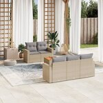 vidaXL Salon de jardin avec coussins 6 Pièces beige résine tressée