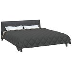 vidaXL Duvet d'hiver Gris clair et anthracite 240 x 200 cm Microfibre