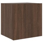 vidaXL Meubles TV muraux lumières LED 2 Pièces chêne marron 40 5x35x40 cm