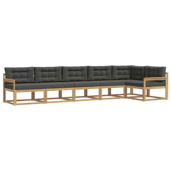 vidaXL Ensemble de canapés d'extérieur 4 pc Blanc et anthracite
