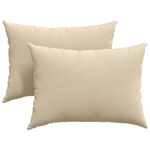 vidaXL Coussins de canapé 2 pc tissu Crème 70 x 50 cm
