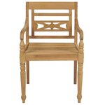 vidaXL Chaises Batavia 2 Pièces avec coussins gris Bois de teck massif