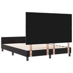 vidaXL Cadre de lit avec tête de lit Noir 140 x 190 cm Velours