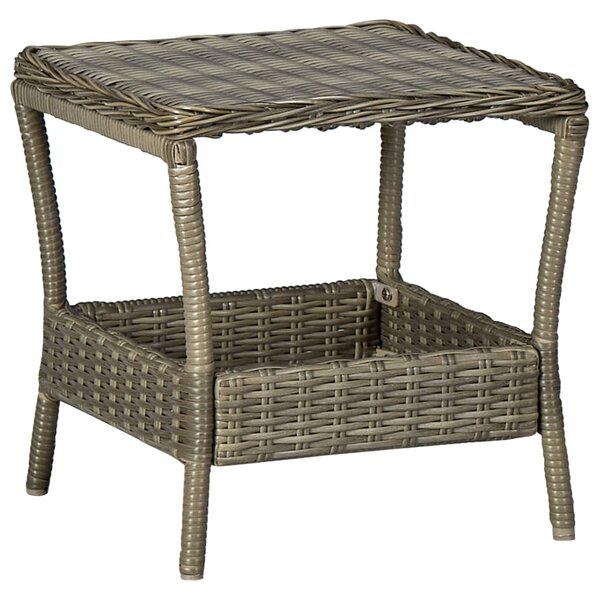 vidaXL Table de jardin Marron 45x45x46 5 cm Résine tressée