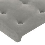 vidaXL Tête de lit avec oreilles Gris clair 93x16x78/88 cm Velours