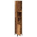 vidaXL Armoire de salle de bain vieux bois 30x30x190cm bois ingénierie