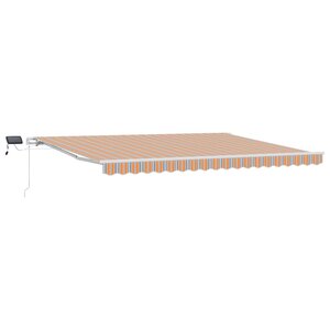 vidaXL Auvent rétractable Multicolore 450 × 300 cm Tissu et Aluminium