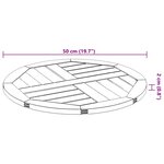 vidaXL Dessus de table Ø50x2 cm rond bois massif d'acacia