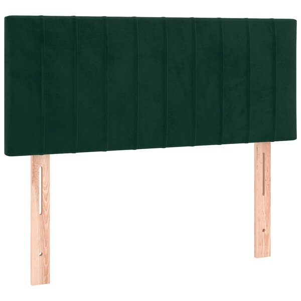 vidaXL Tête de lit Vert foncé 90x5x78/88 cm Velours