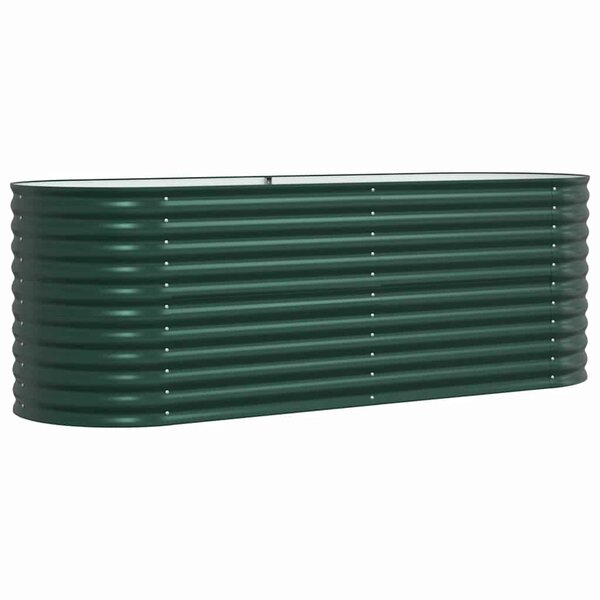 vidaXL Lit surélevé Vert 240 x 80 x 81 cm Acier