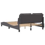 vidaXL Cadre de lit avec lumières LED gris 120x200 cm similicuir