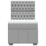 vidaXL Sommier à lattes de lit et matelas Gris clair 90x190 cm Tissu