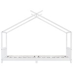 vidaXL Cadre de lit d'enfant Blanc Bois de pin massif 90 x 200 cm