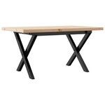 vidaXL Table basse cadre en X 80x50x40 5cm bois de pin massif et acier