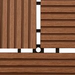 vidaXL Carreau de terrasse 11 Pièces Marron 30 x 30 cm WPC