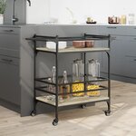 vidaXL Chariot de cuisine chêne sonoma 82x40x78 5 cm bois d'ingénierie