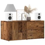 vidaXL Meuble TV vieux bois 80x34x35 5 cm bois d'ingénierie