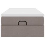 vidaXL Cadre de lit ottoman avec matelas taupe 90x200 cm tissu