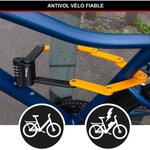 Antivol Vélo à Code 8336EURDPRO acier trempé Combinaison Programmable support inclus
