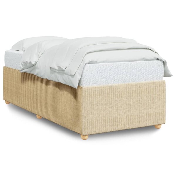 vidaXL Cadre de lit Crème 80x200 cm Tissu