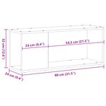 Meuble TV vidaXL Blanc 80x24x32 cm en bois aggloméré