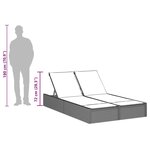 vidaXL Chaise longue double avec coussins marron résine tressée