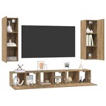 vidaXL Ensemble meuble TV 5 Pièces Chêne artisanal Bois d'ingénierie