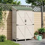 vidaXL Abri de jardin Blanc 106 x 56 x 176 5 cm Bois de Sapin Massif