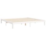 vidaXL Cadre de lit sans matelas blanc 200x200 cm bois massif de pin