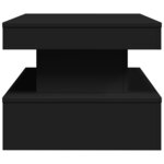 vidaXL Table basse avec lumières LED noir 90x50x40 cm