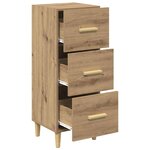 vidaXL Buffet chêne artisanal 34 5 x 34 x 90 cm Bois d'ingénierie