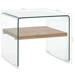 vidaXL Table basse Clair 50x50x45 cm Verre trempé