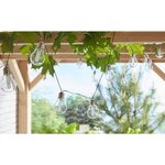 Luxform Guirlande lumineuse à LED solaire de jardin Corfu Transparent