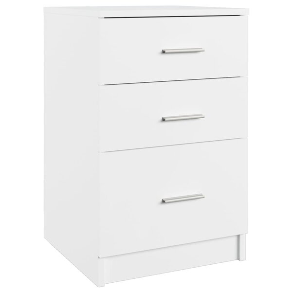 vidaXL Table de chevet Blanc 40x40x63 cm Bois d’ingénierie