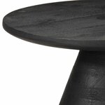vidaXL Table d'appoint noir Ø50x40 cm bois de manguier massif