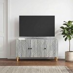 vidaXL Meuble TV 99 x 34 5 x 50 cm Sonoma gris Bois d'ingénierie