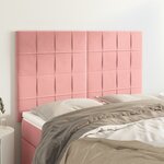 vidaXL Têtes de lit 4 Pièces Rose 72x5x78/88 cm Velours