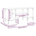 vidaXL Meuble TV chêne marron 102x35x45 5 cm bois d'ingénierie