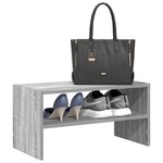 vidaXL Étagère à chaussures empilable sonoma gris 60x30x30 5 cm
