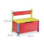 Banquette de rangement assise pratique chambre d'enfant 90 x 40 x 40 cm design coloré en bois multicolore 13_0011113