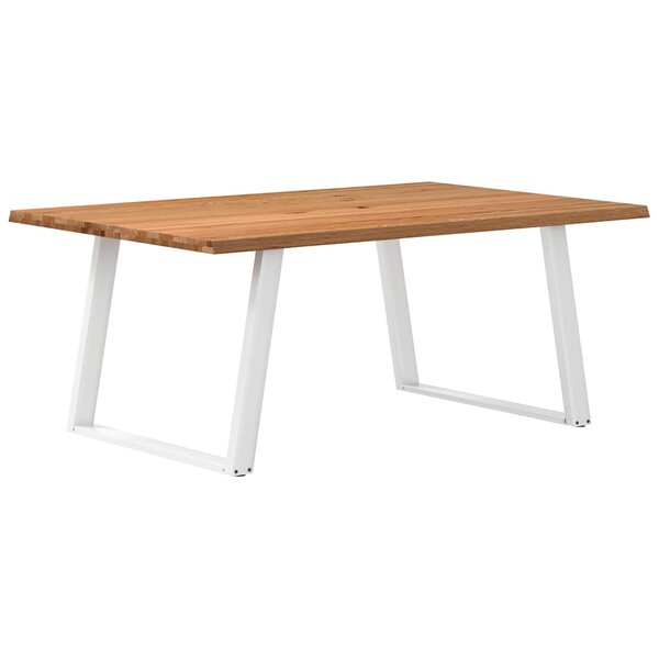 vidaXL Table à manger marron clair bois de chêne massif