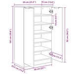 vidaXL Armoire à chaussures vieux bois 59x35x100 5cm bois d'ingénierie