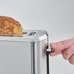 RUSSELL HOBBS 24200-56 Toaster Grille-Pain Compact Home, Température Ajustable, Rapide, Chauffe Viennoiserie - Inox