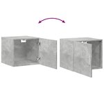 vidaXL Armoire de rangement mince gris béton 50x42 5x225 cm