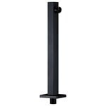 vidaXL Bras de support de douche Carré Acier inoxydable 201 Noir 30 cm