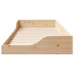 vidaXL Cadre de lit surélevé Marron 80 x 220 cm Bois massif en pin