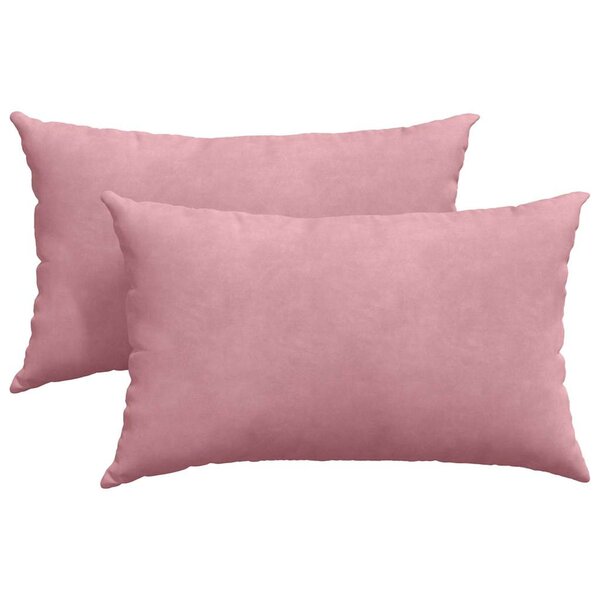 vidaXL Coussins de canapé 2 Pièces Rose 50 x 30 cm